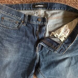 Express Men's Denim Slim Straight Jeans